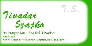 tivadar szajko business card